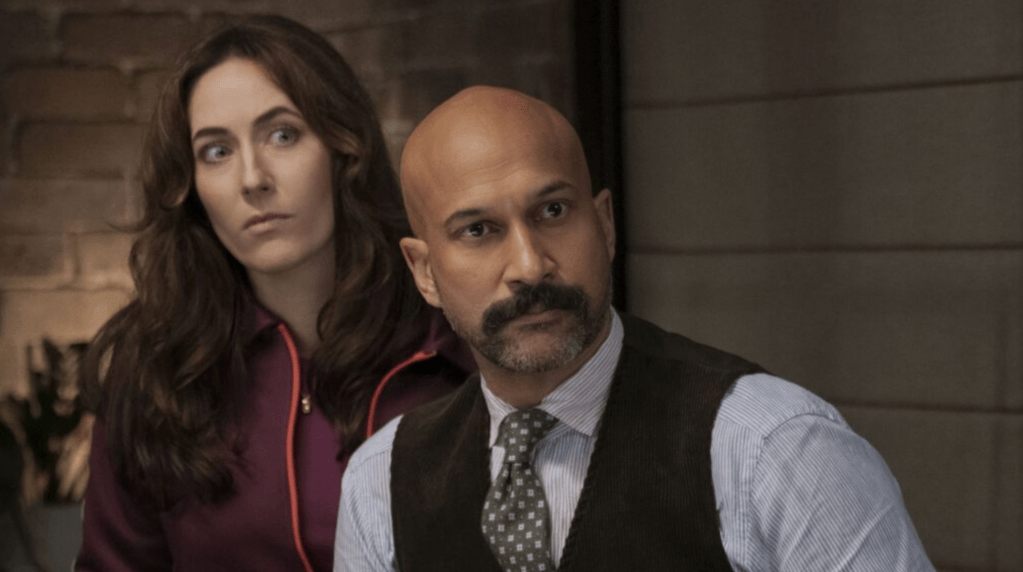 Claire Lovering and Keegan-Michael Key in Play Dirty. (Photo courtesy of Prime Video)