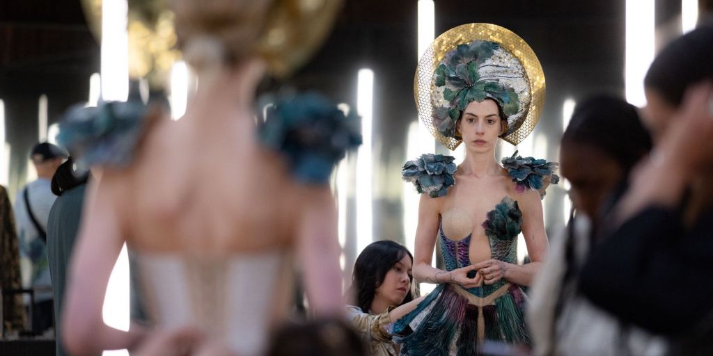 Anne Hathaway as Mother Mary in David Lowery's Mother Mary. (Photo courtesy of A24)