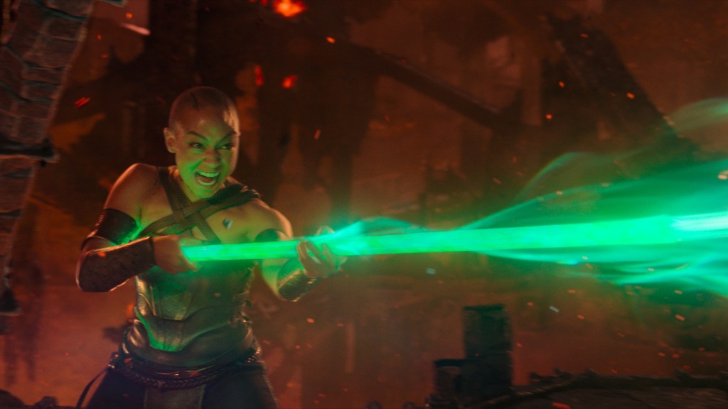 Tati Gabrielle as Jade in Mortal Kombat II. (Photo courtesy of Warner Bros. Pictures)
